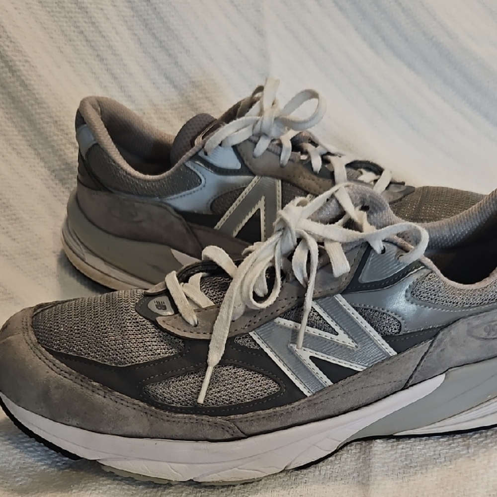 New Balance Gray and White Athletic Shoes